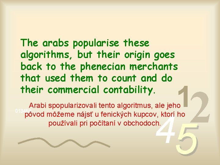 The arabs popularise these algorithms, but their origin goes back to the phenecian merchants