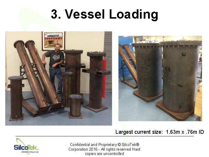 3. Vessel Loading Largest current size: 1. 63 m x. 76 m ID Confidential