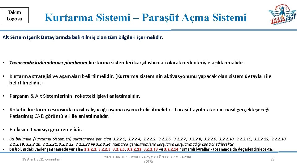 Herkese Açık | Public Takım Logosu Kurtarma Sistemi – Paraşüt Açma Sistemi Alt Sistem