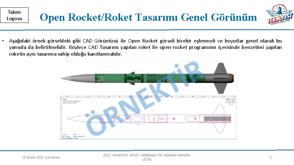 Herkese Açık | Public Takım Logosu Open Rocket/Roket Tasarımı Genel Görünüm • Aşağıdaki örnek