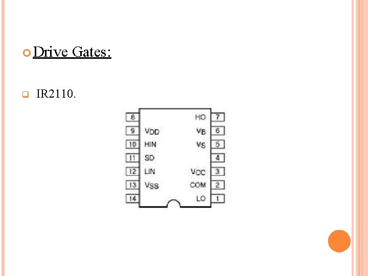  Drive q Gates: IR 2110. 