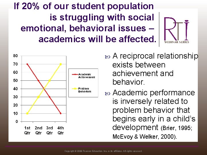 If 20% of our student population is struggling with social emotional, behavioral issues –