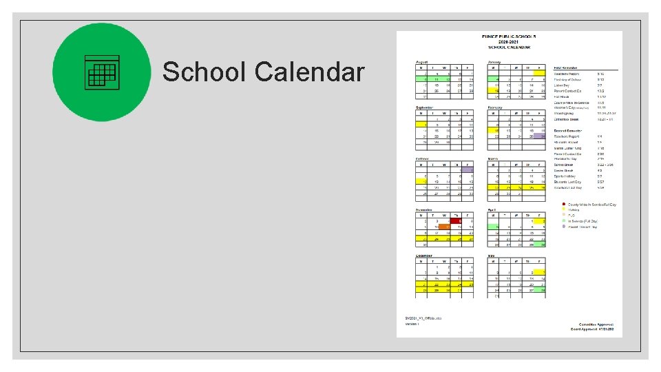 School Calendar 