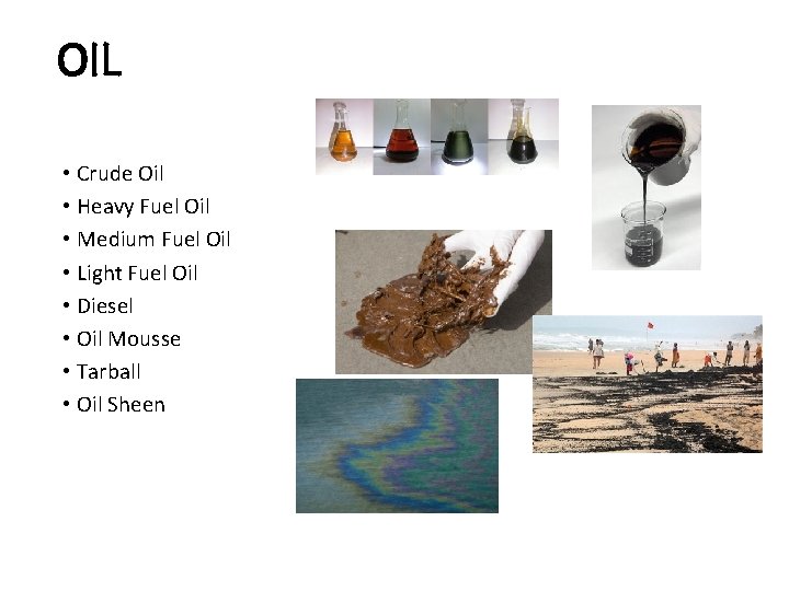 OIL • Crude Oil • Heavy Fuel Oil • Medium Fuel Oil • Light