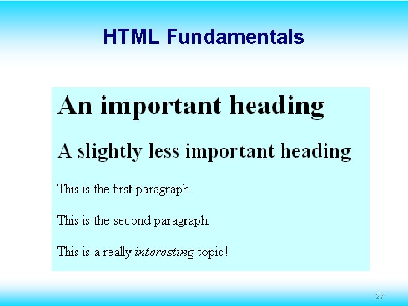 HTML Fundamentals 27 