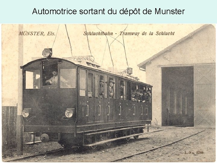 Automotrice sortant du dépôt de Munster 