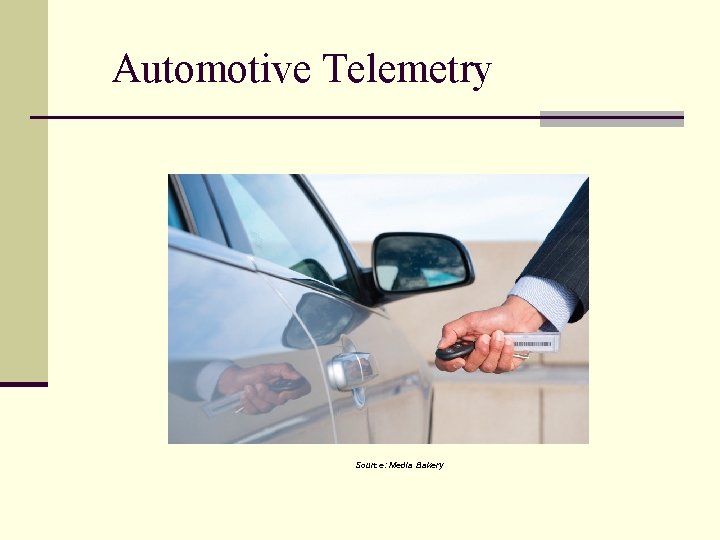 Automotive Telemetry Source: Media Bakery 