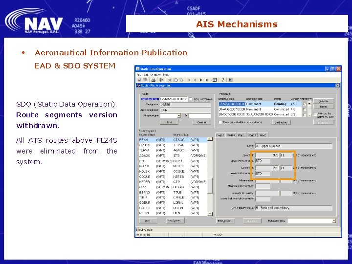 AIS Mechanisms • Aeronautical Information Publication EAD & SDO SYSTEM SDO (Static Data Operation).