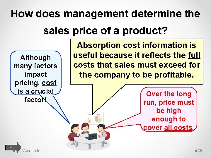 How does management determine the sales price of a product? Although many factors impact