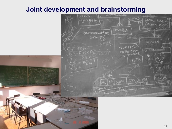 Joint development and brainstorming 15 