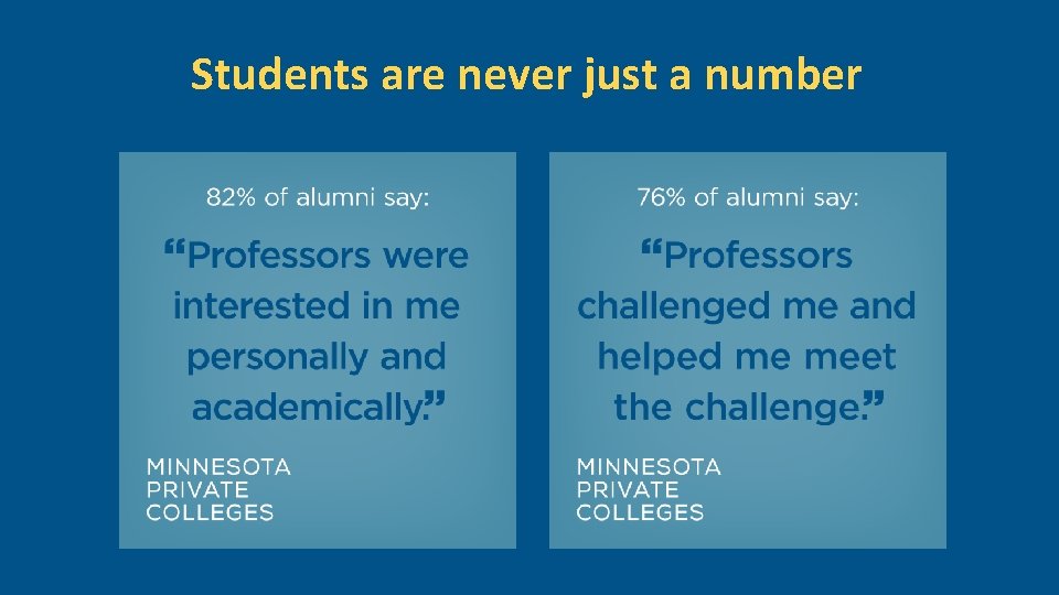 Students are never just a number 