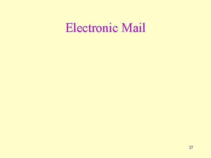 Electronic Mail 37 