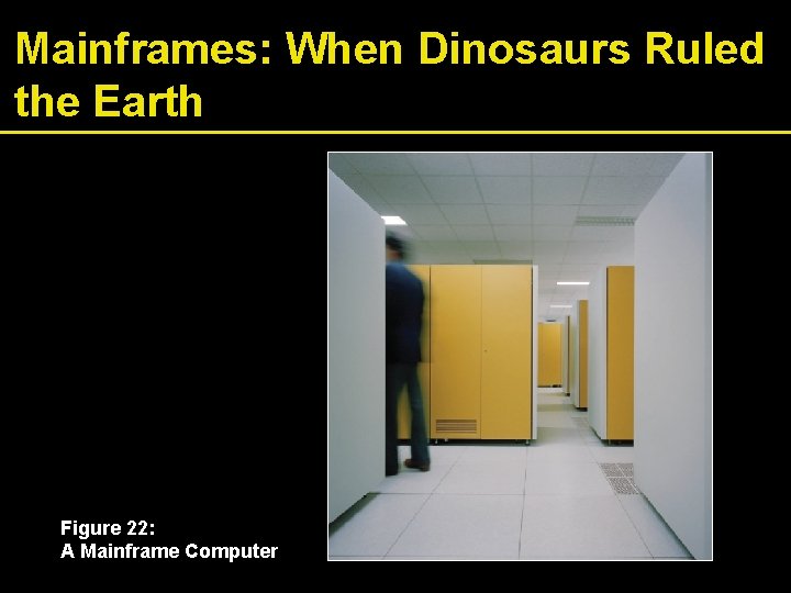 Mainframes: When Dinosaurs Ruled the Earth Figure 22: A Mainframe Computer 