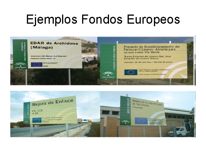Ejemplos Fondos Europeos 
