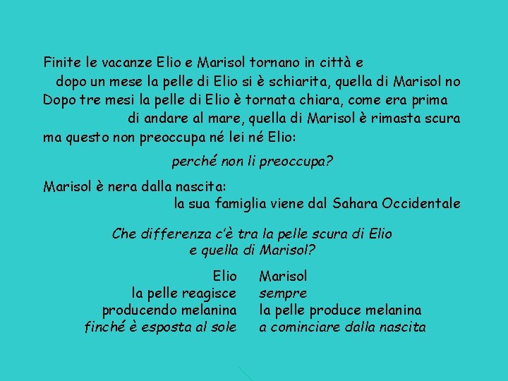 Finite le vacanze Elio e Marisol tornano in città e dopo un mese la