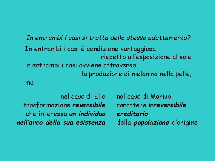 In entrambi i casi si tratta dello stesso adattamento? In entrambi i casi è