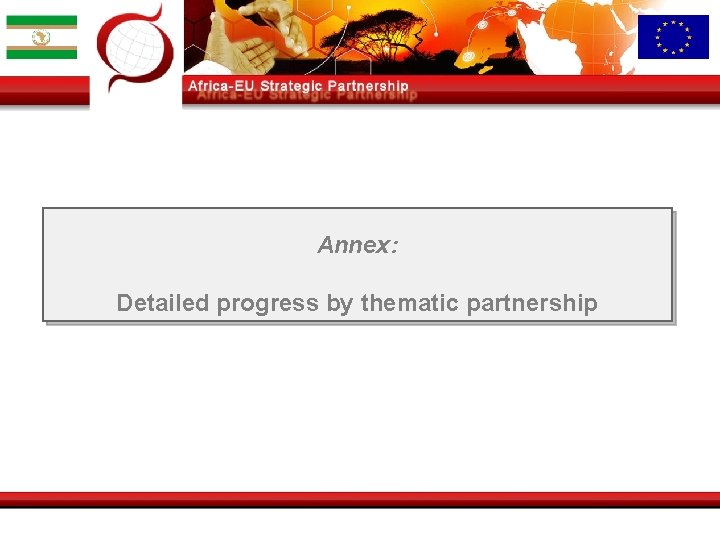 Annex: Detailed progress by thematic partnership 