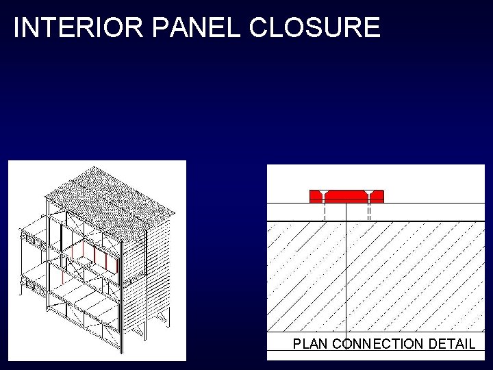 INTERIOR PANEL CLOSURE PLAN CONNECTION DETAIL 