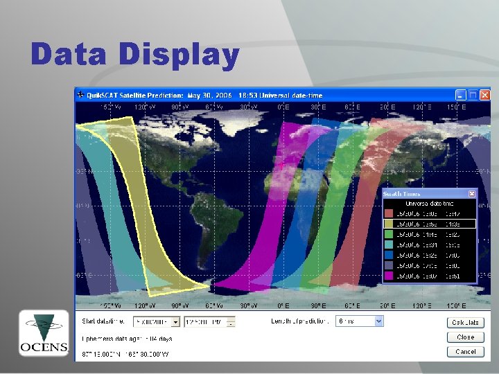 Data Display The Best Weather Comes from OCENS 