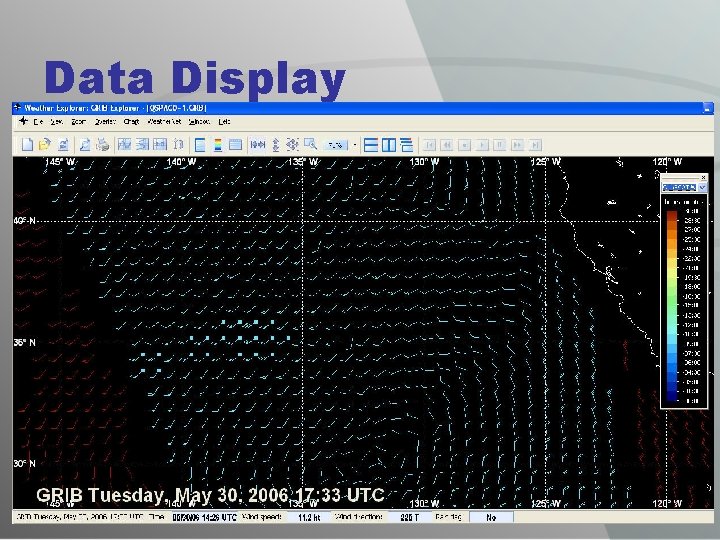 Data Display The Best Weather Comes from OCENS 