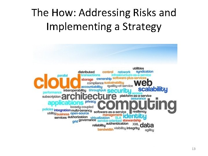 The How: Addressing Risks and Implementing a Strategy 13 
