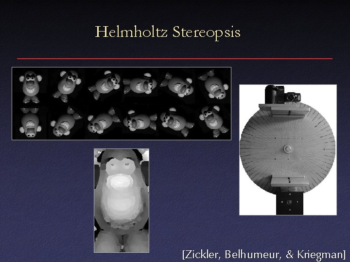 Helmholtz Stereopsis [Zickler, Belhumeur, & Kriegman] 