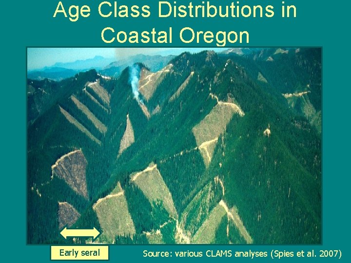 Age Class Distributions in Coastal Oregon Early seral Source: various CLAMS analyses (Spies et
