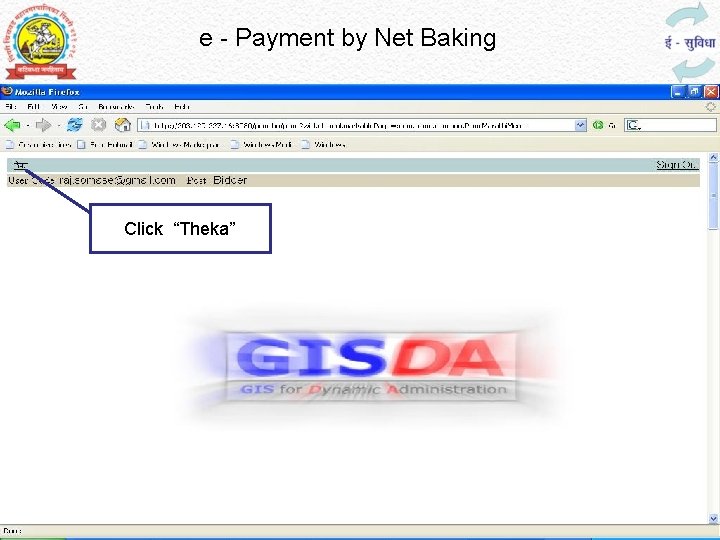 e - Payment by Net Baking Click “Theka” 