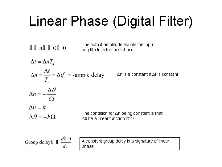 Chapter 5 FIR Filter Design Objectives Describe the