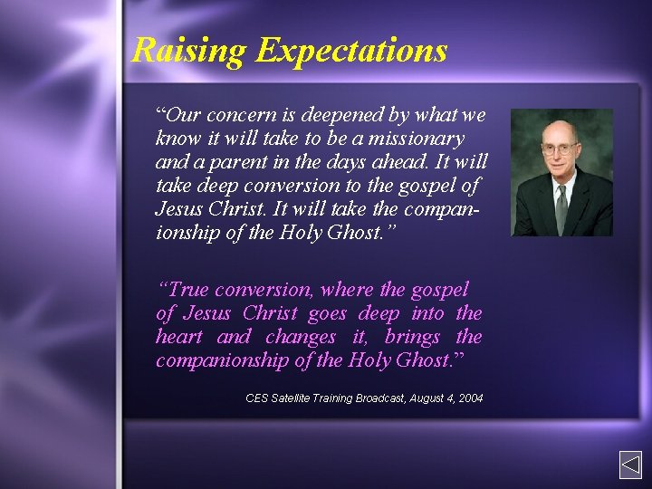 Raising Expectations “Our concern is deepened by what we know it will take to