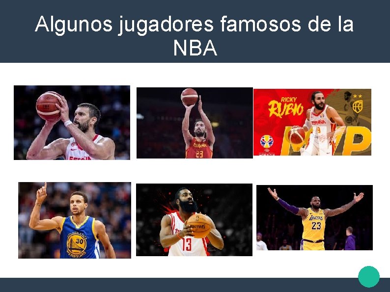Algunos jugadores famosos de la NBA 