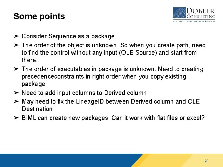 Some points ➤ Consider Sequence as a package ➤ The order of the object