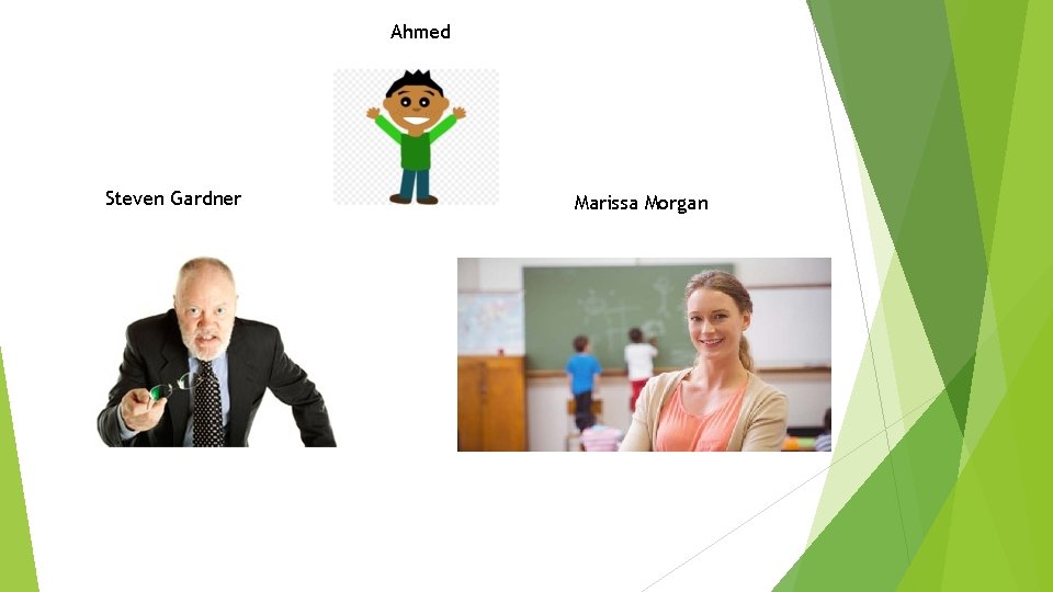 Ahmed Steven Gardner Marissa Morgan 