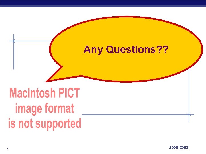 Any Questions? ? AP Biology 2008 -2009 