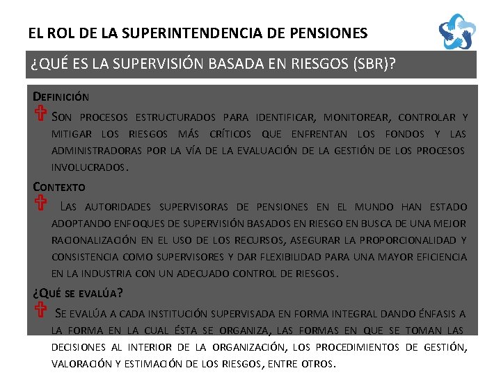 EL ROL DE LA SUPERINTENDENCIA DE PENSIONES ¿QUÉ ES LA SUPERVISIÓN BASADA EN RIESGOS