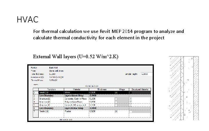 HVAC For thermal calculation we use Revit MEP 2014 program to analyze and calculate