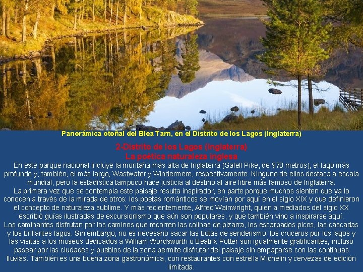 Panorámica otoñal del Blea Tarn, en el Distrito de los Lagos (Inglaterra) 2 -Distrito