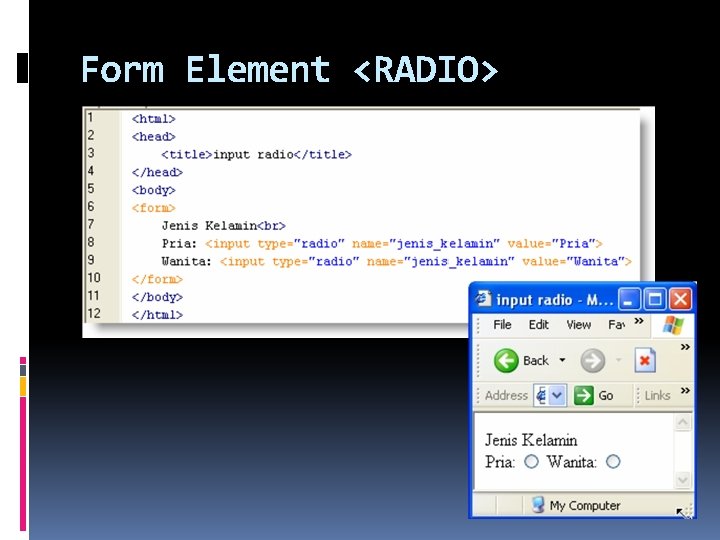 Form Element <RADIO> 