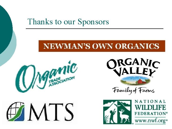 Thanks to our Sponsors 