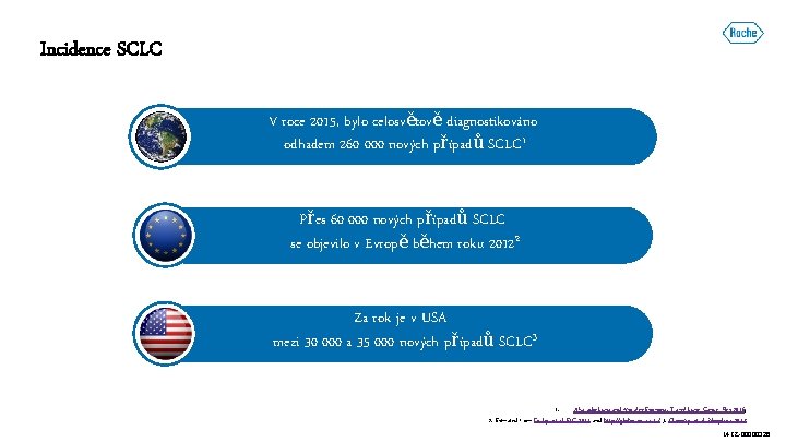 Incidence SCLC V roce 2015, bylo celosvětově diagnostikováno odhadem 260 000 nových případů SCLC