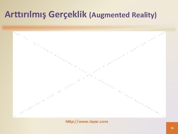Arttırılmış Gerçeklik (Augmented Reality) http: //www. layar. com 34 