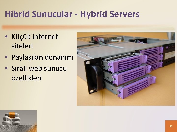 Hibrid Sunucular - Hybrid Servers • Küçük internet siteleri • Paylaşılan donanım • Sıralı