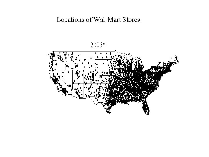 Locations of Wal-Mart Stores 