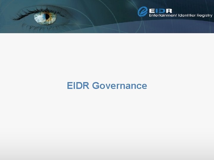 EIDR Governance 