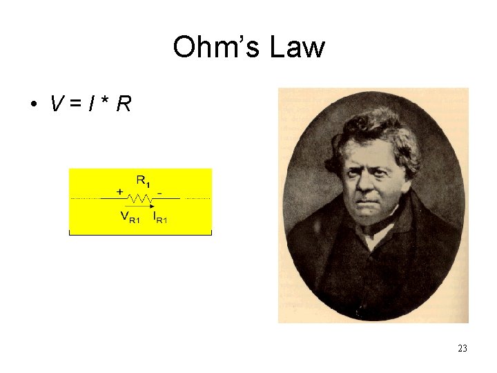 Ohm’s Law • V=I*R 23 