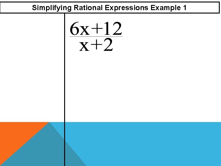 Simplifying Rational Expressions Example 1 