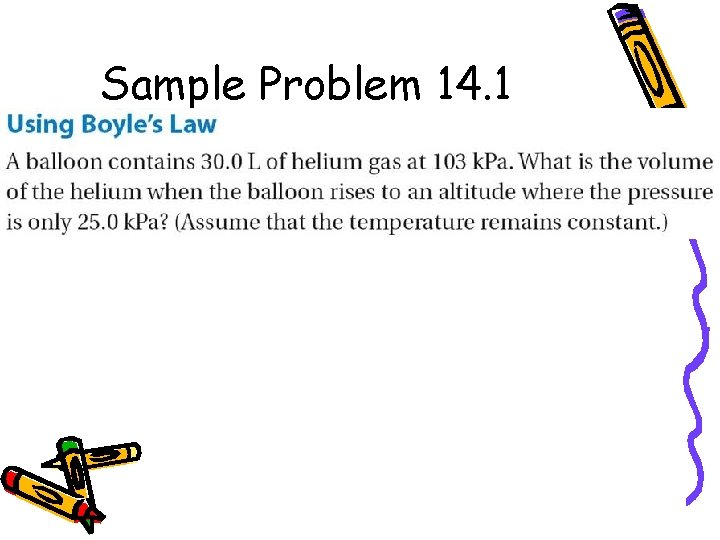 Sample Problem 14. 1 