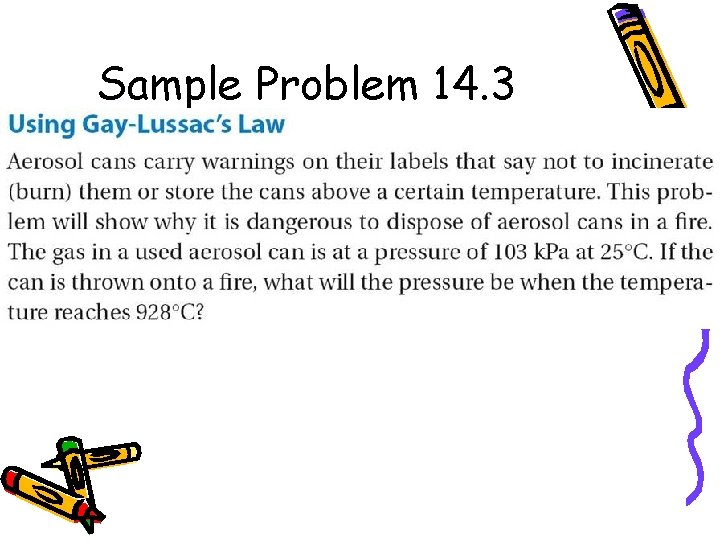 Sample Problem 14. 3 