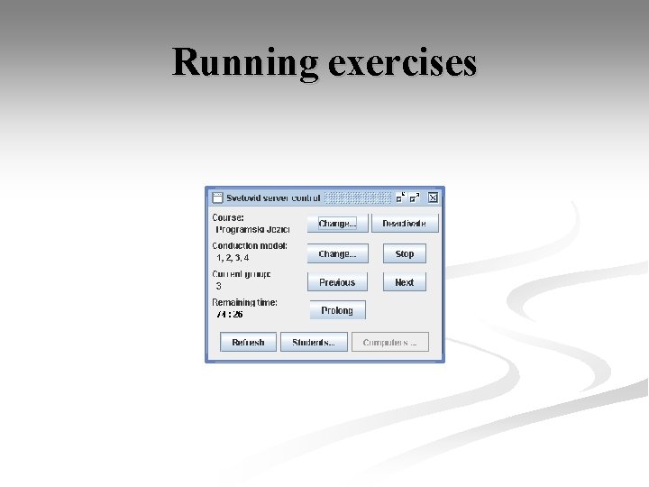 Running exercises 