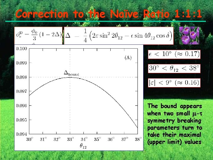 Correction to the Naïve Ratio 1: 1: 1 The allowed range of : ZZX: